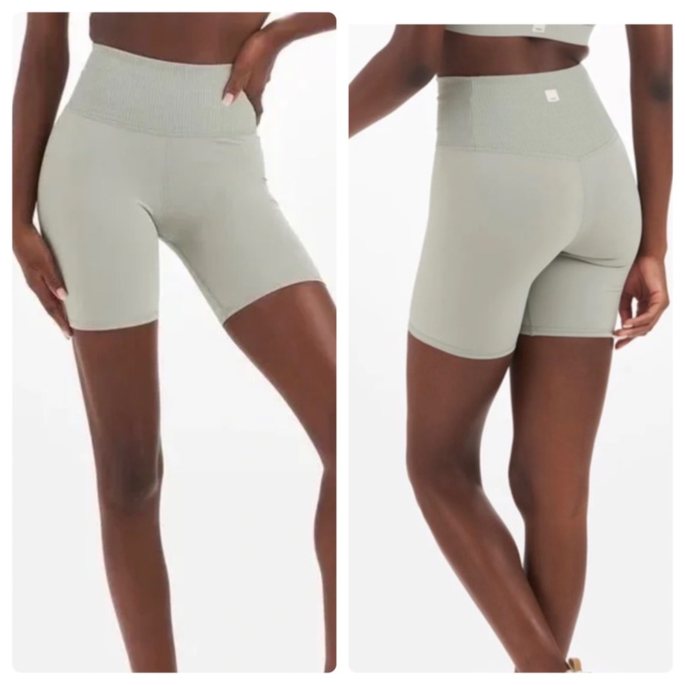 Vuori Ribbed Studio Shorts Sage Green XS
